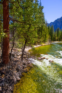 Yosemite National Park Merced River in California