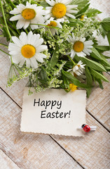 Naklejka premium Postcard with elegant wild flowers