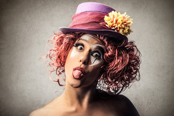 17 177 Clown Girl Wall Murals Canvas Prints Stickers Wallsheaven
