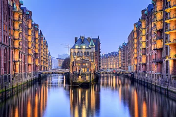 Speicherstadt in Hamburg am Abend © Marco2811