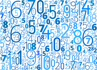 Vector background from numbers
