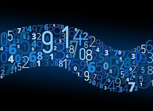 S-shape, vector font from numbers