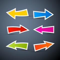 Fototapeta premium Colorful Vector Paper Arrows