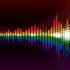 Rainbow equalizer vector background