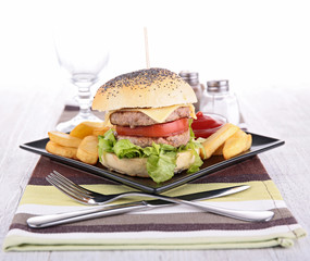 food truck, burger