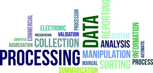 word cloud - data processing