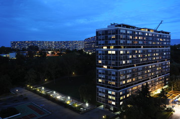 Skyscraper of Le Lignon near Geneva on Switzerland