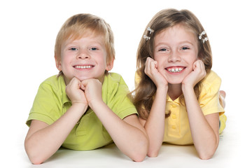 Cheerful children together