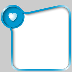 blue text box for any text with heart