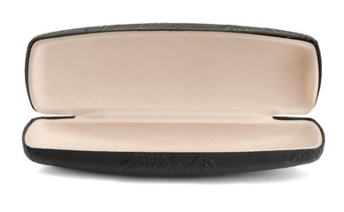 Empty leather eyeglasses case