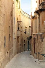 Malta, Mdina, alley, Carmer streets