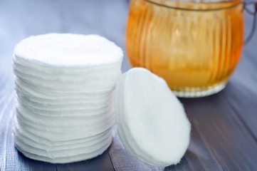 cotton stick and cotton disk