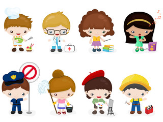 Children profession character