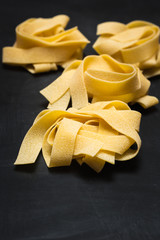 Pappardelle on a Chalkboard with Chalk