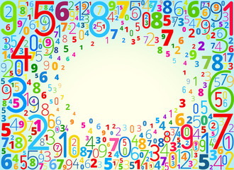 Vector background from numbers