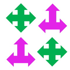 arrows green and red