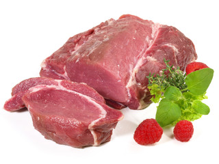 Wildschweinrücken - roh