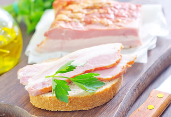 bread with bacon