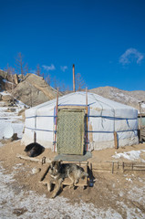 Mongolian gers in Gorkhi-Terelji National Park, Mongolia