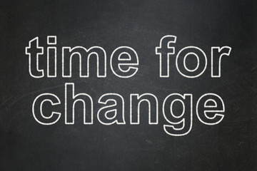 Obraz premium Time concept: Time for Change on chalkboard background