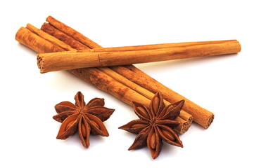 Cinnamon sticks with star anise