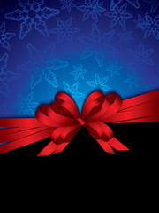 christmas background with bow