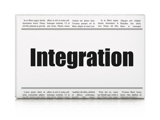 Finance news concept: newspaper headline Integration