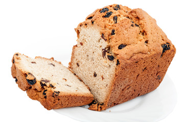 Fruit-Cake on white plate