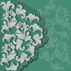 Fototapeta na wymiar invitation card with floral pattern