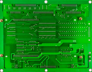 printed green computer circuit board