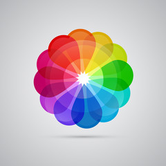 colorful vector abstract flower
