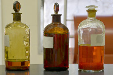 Old glass bottles