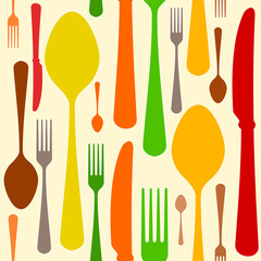 Colorful Cutlery Pattern