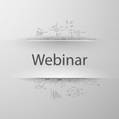 Fototapeta premium Education concept: inscription webinar with formulas