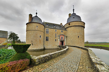 Exterior of the castle Lavaux-Sainte-Anne. Rochefort. Ardennes.