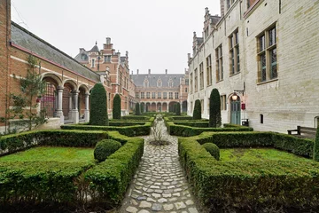 Deurstickers Inner courtyard of Margaret of Austria's Palace or Court of Savo © ysbrandcosijn