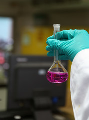 laboratory technician at the work