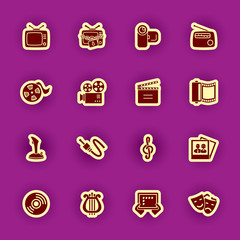 vector multimedia computer icon set