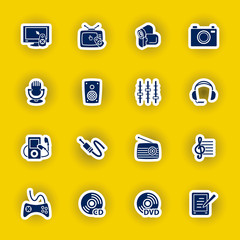 vector multimedia computer icon set