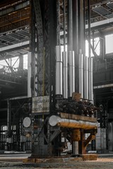 Dark industrial interior