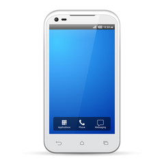 White Smartphone Template Display