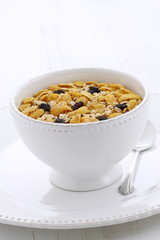 Delicious and healthy muesli cereal