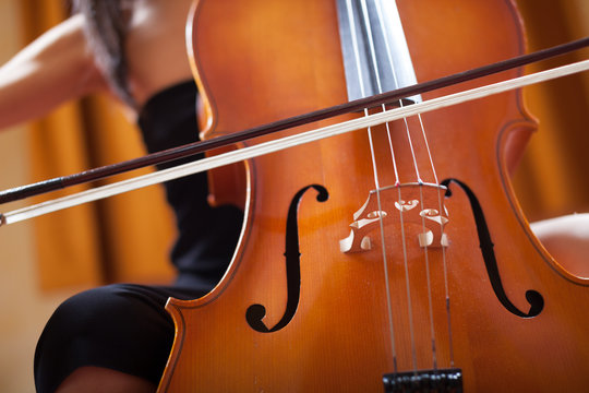 Woman playing cello