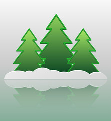 Abstract Fur-trees and snow.