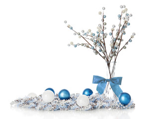 Blueand White Christmas Still Life