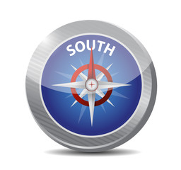 south compass illustration design