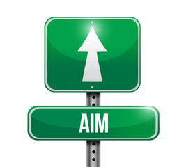 aim road sign illustration design