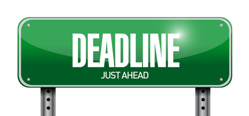deadline road sign illustration design