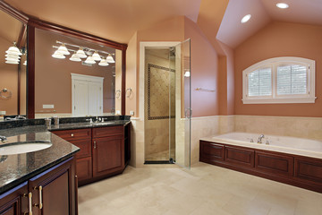 Master bathroom in luxury home