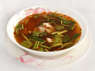 Spicy pork spare rib soup